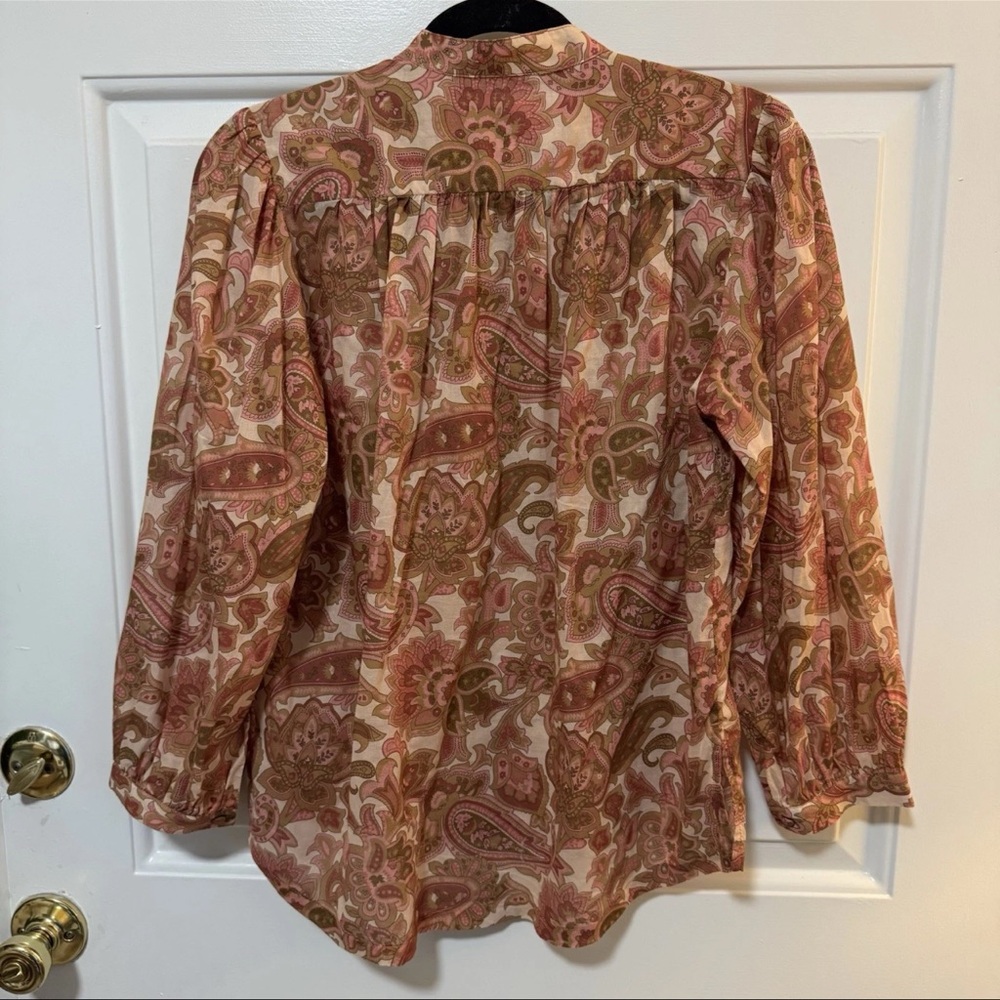 Trovata Bird Of Paradis BAILEY BLOUSE - AUTUMN PAISLEY Size XS NWOT $278 - Picture 10 of 12